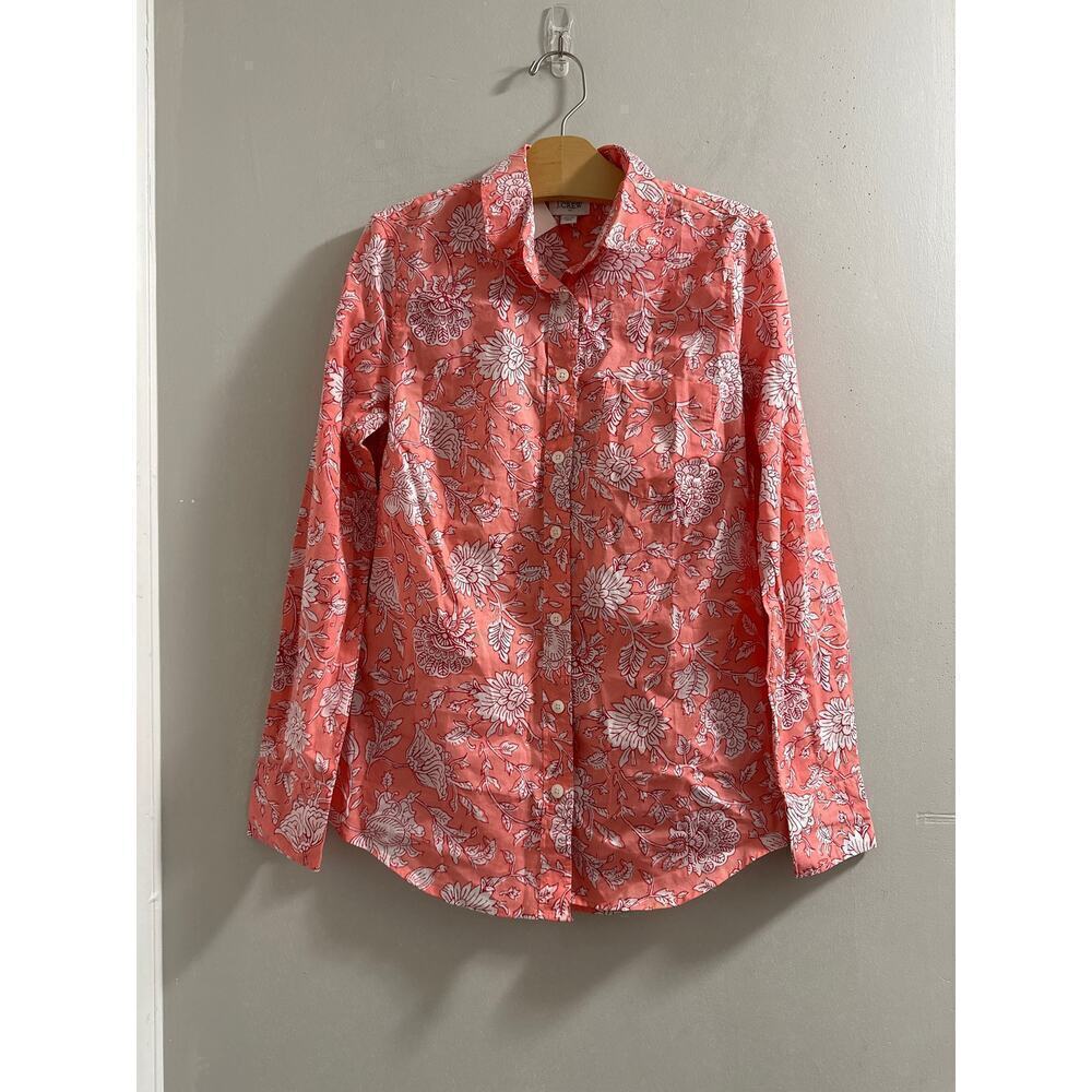 🔴J.Crew Factory Lightweight cotton shirt in signature fit XXS